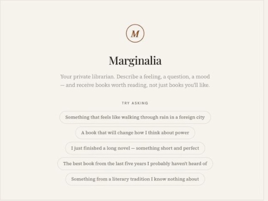 Marginalia: a conversational book recommender