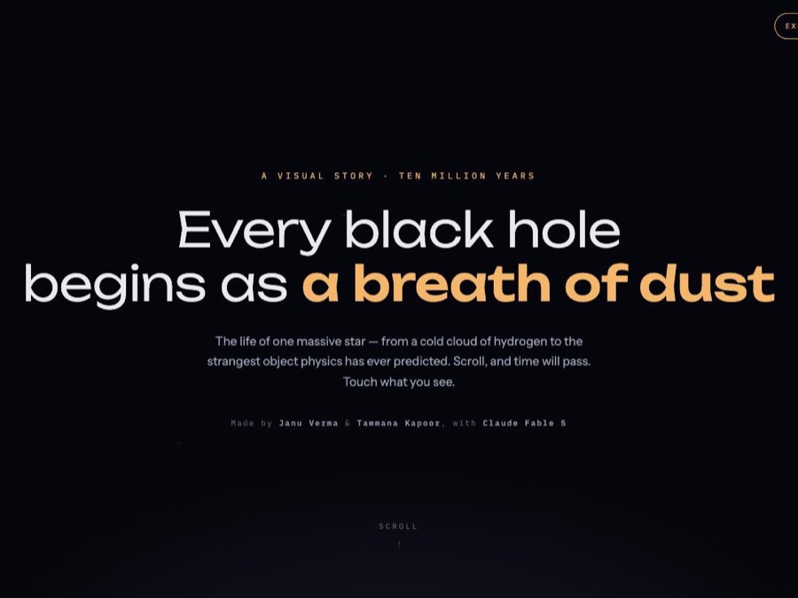 Stellar Evolution: every black hole begins as a breath of dust